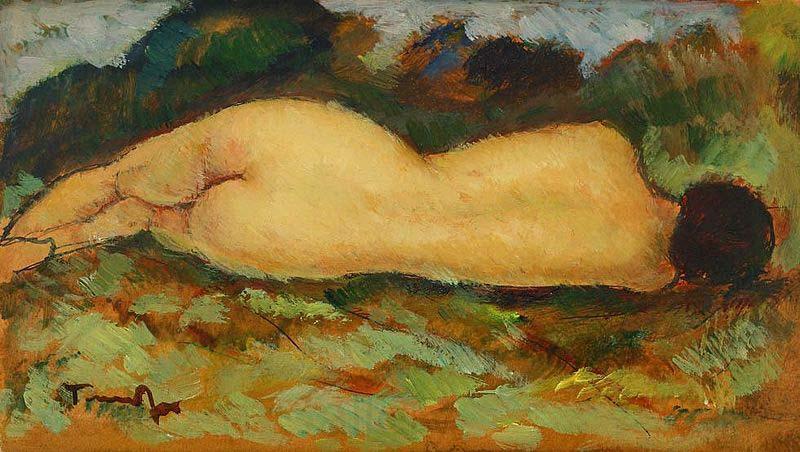 Nicolae Tonitza Nud intins Norge oil painting art